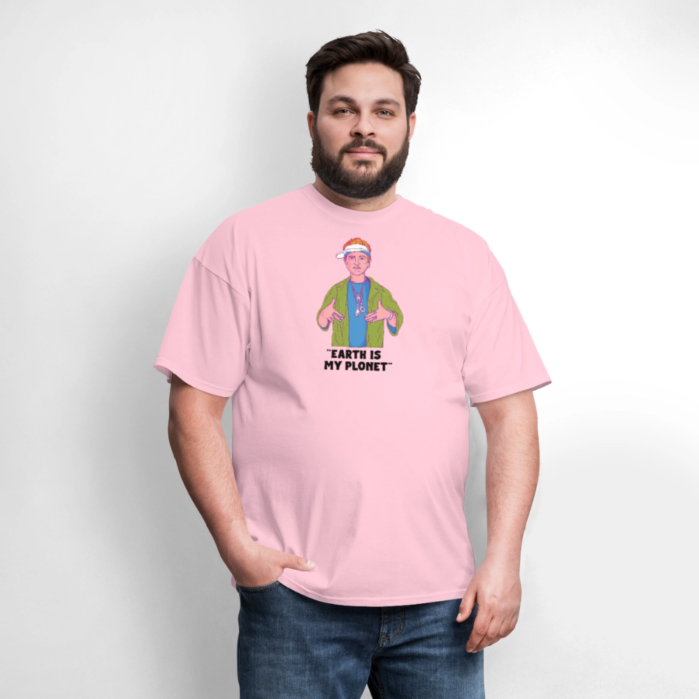 "Earth Is My Plonet" T-Shirt - pink