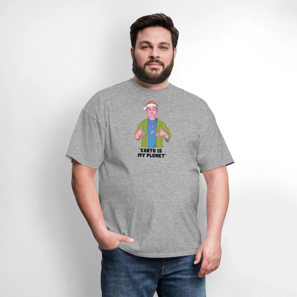 "Earth Is My Plonet" T-Shirt - heather gray