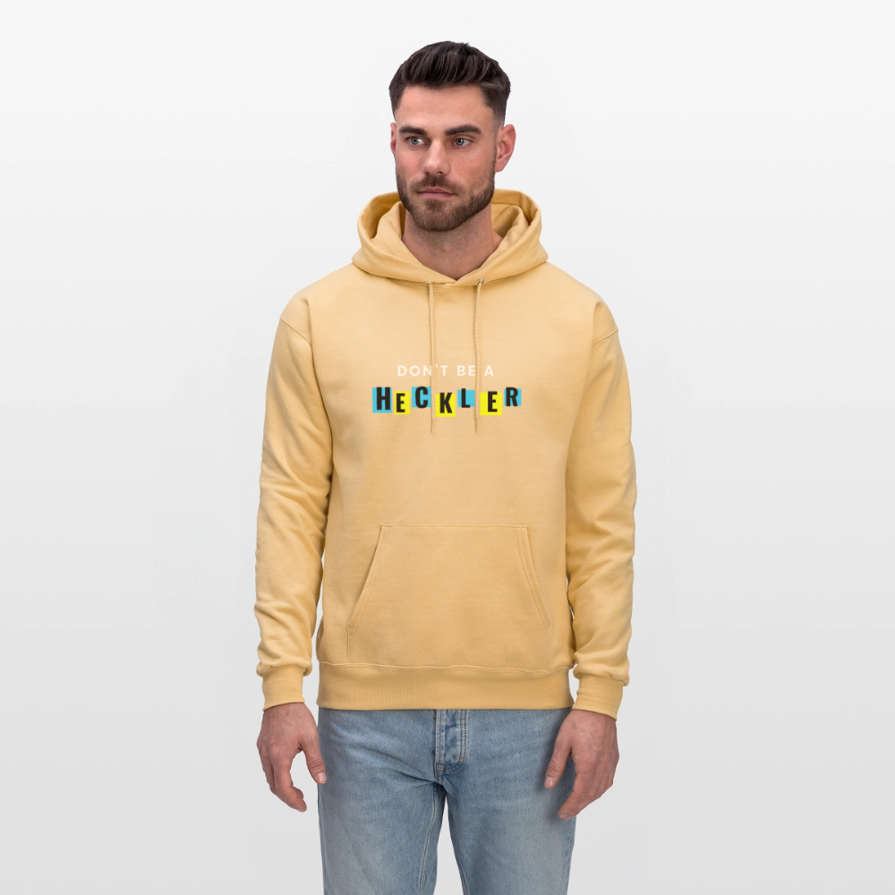 Don't Be A Heckler Hoodie - light gold 