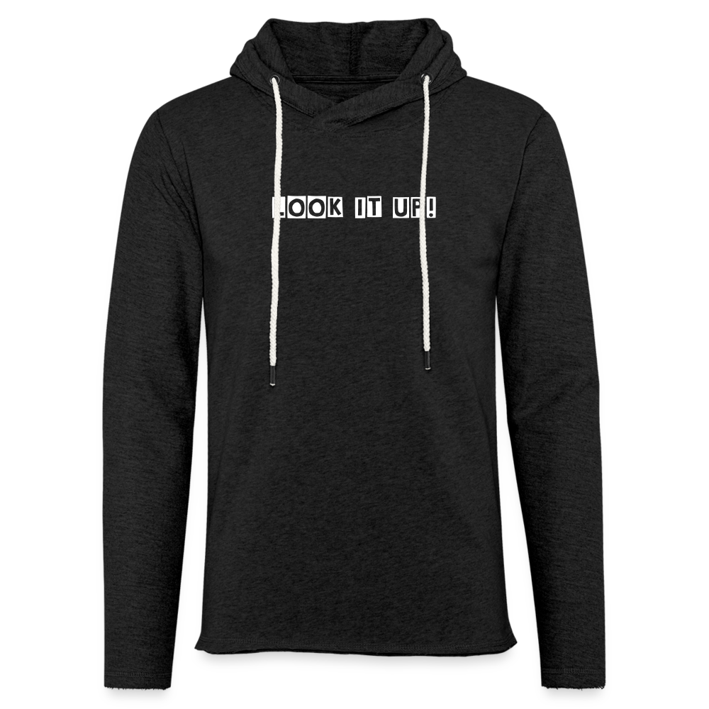 Unisex Lightweight Terry Hoodie - charcoal grey