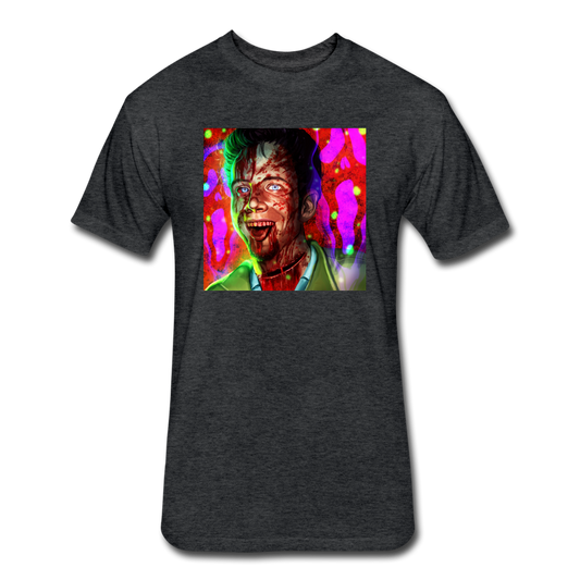 Randy, Scream Fitted Cotton/Poly Shirt - heather black